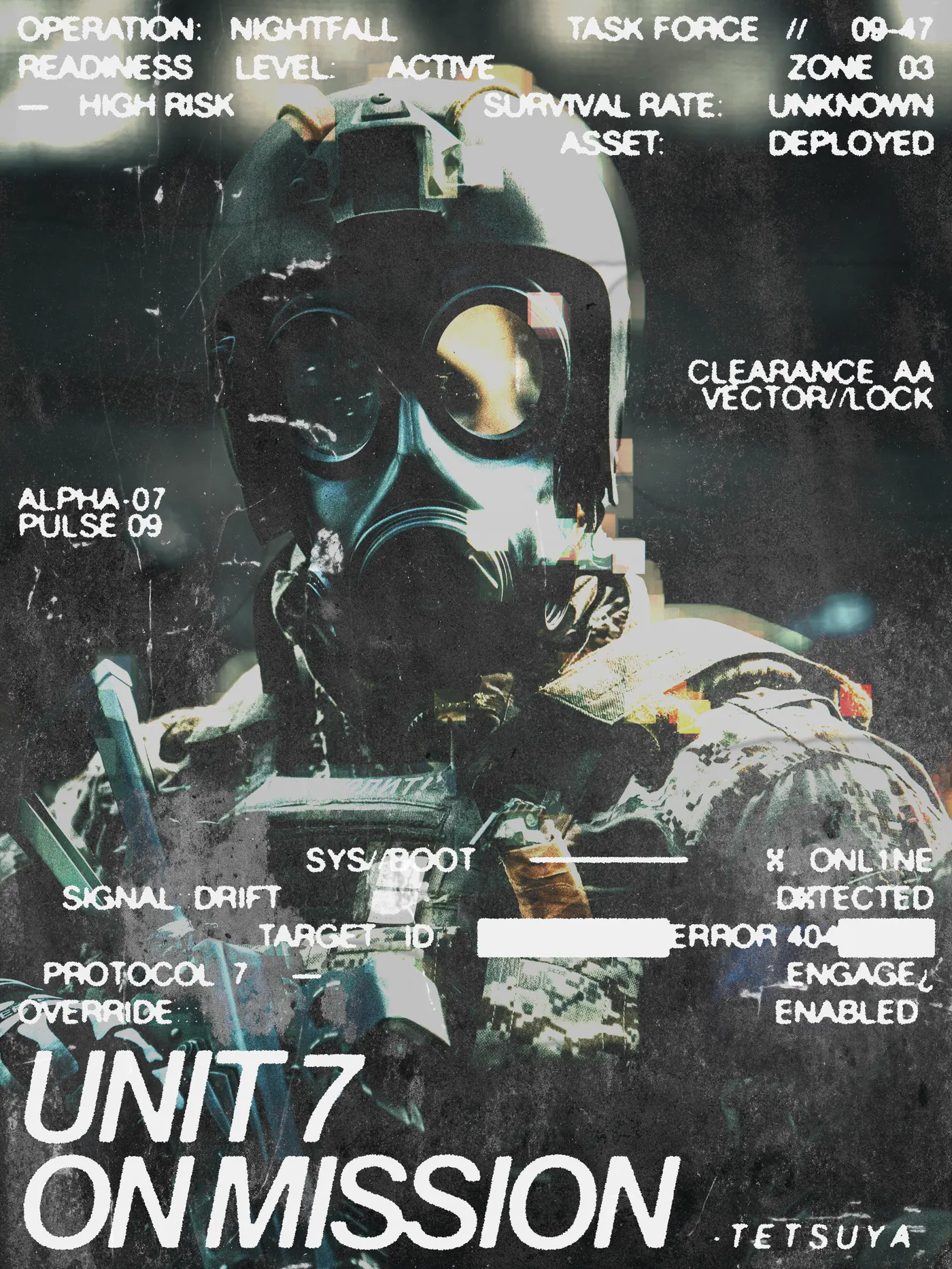 Unit 7 On Mission — poster by Tetsuya